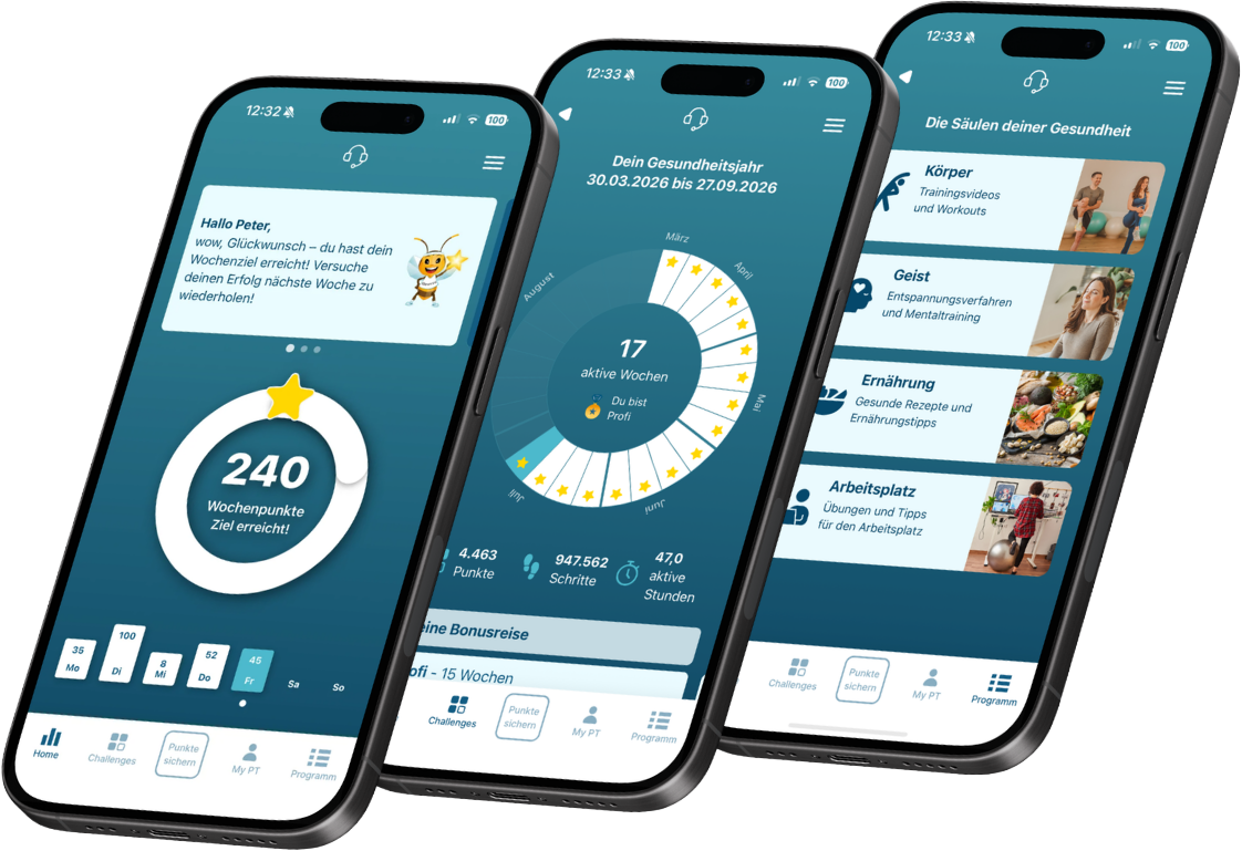 BeMyPT App – Übersicht aller Screens